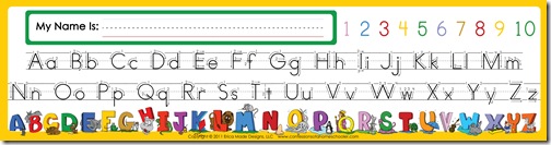 Hwt Alphabet Chart