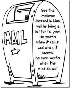 mailman printable coloring pages - photo #35