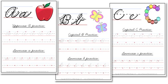 A-Z Cursive Handwriting Worksheets - Confessions of a Homeschooler
