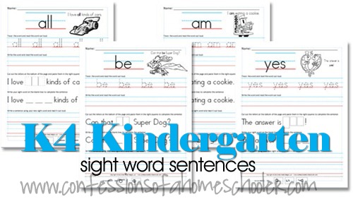 k4kindergartensightwords