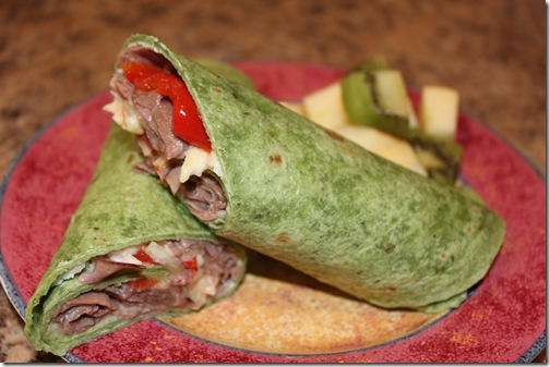 Roast Beef Tortilla Wrap Sandwiches