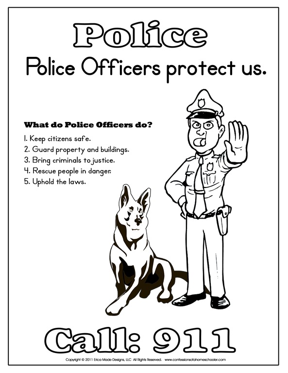 Community Helpers Worksheets Police Officer Teachersmag Com Community 