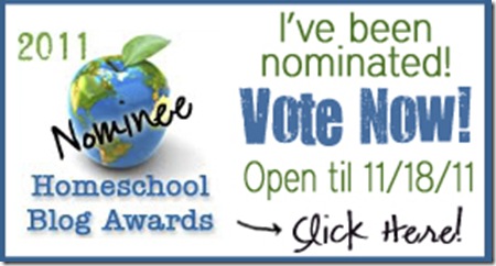 2011 HSBA Homeschool Blog Awards: VOTE NOW!