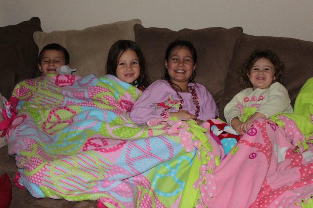 No Sew Fleece Tie Blanket Tutorial - Confessions of a Homeschooler