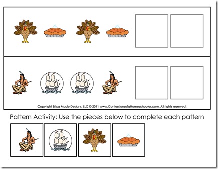 Thanksgiving Preschool Free Printables Confessions Of A Homeschooler