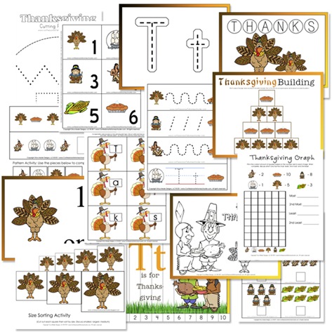 Thanksgiving Preschool FREE Printables