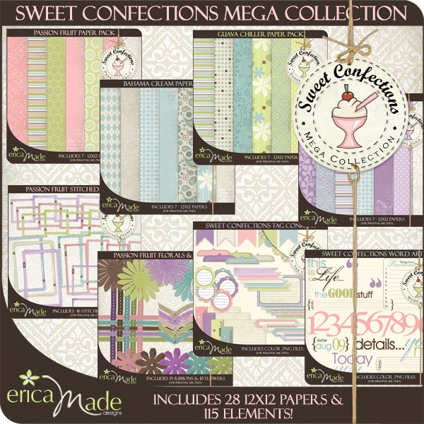 Sweet Confections Digital Scrapbook Kits