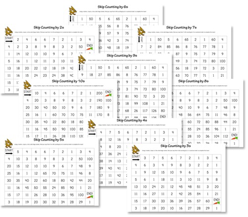 Skip Counting Mazes