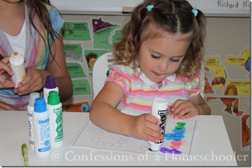 Teeny Tot preschool Do-A-Dot activity