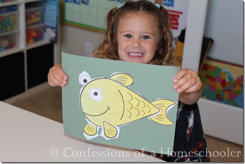 Teeny Tot preschool cut and paste activity done