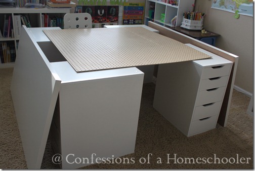 Our Ikea School Desks Confessions Of, Homeschool Desk With Storage