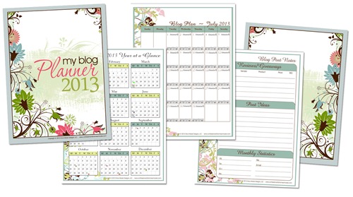 2013 Blog Planner FREE Printable