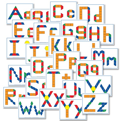 Alphabet Pattern Blocks Printable - Stay At Home Educator