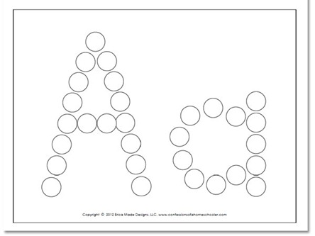 Maravilloso Disminución Estado A-Z Do-A-Dot Worksheets - Confessions of a Homeschooler