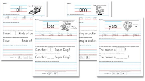 Kindergarten (Primer) Sight Word Sentences