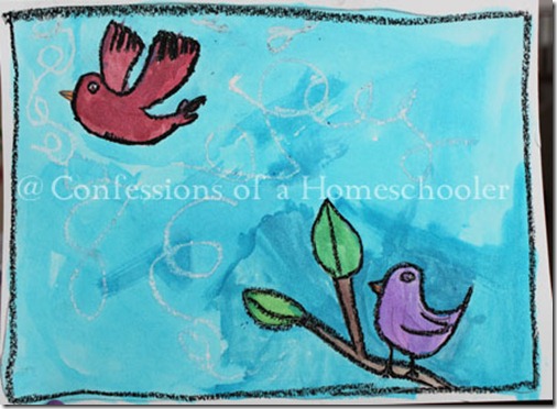 Oil Pastels & Water Color Art Project for Kids - Confessions of a