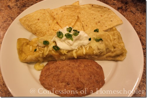 Super Creamy Chicken Burritos