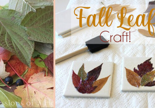 DIY: Homemade Leaf Coaster Craft