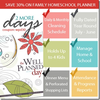 30% off Well Planned Day Planners!