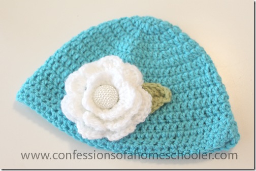 crochet flower for hat