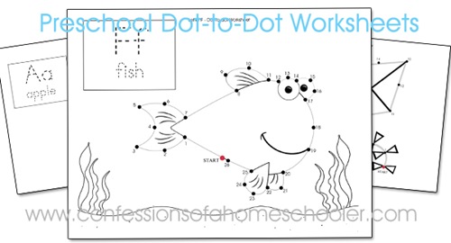 Preschool Dot To Dot Worksheets Confessions Of A Homeschooler