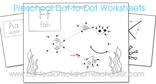 Preschool Dot-to-Dot Worksheets