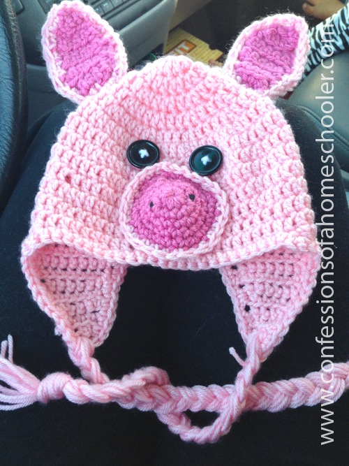 Crochet Pig Hat Tutorial