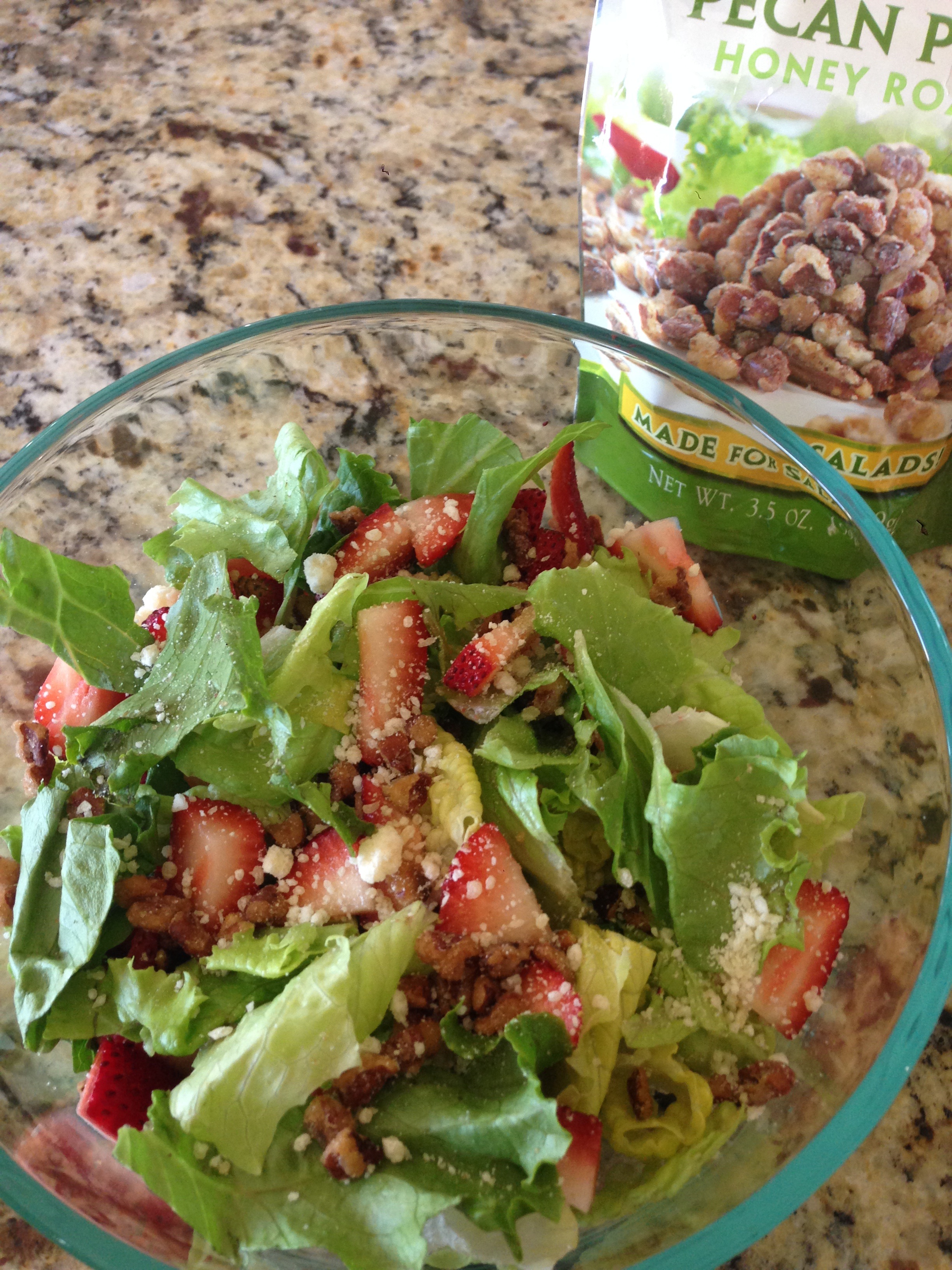 Strawberry, Pecan, Feta Salad Recipe