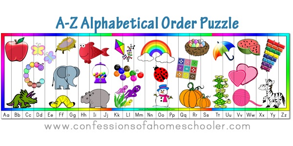 A-Z Alphabetical Order Puzzle