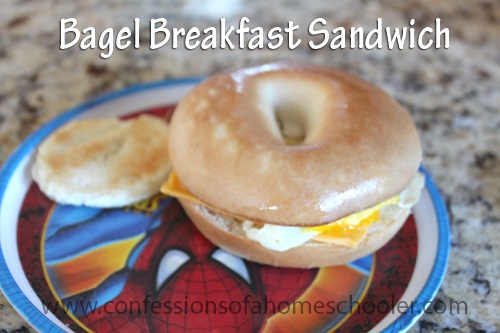 Ham, Egg, & Cheese Bagel Breakfast Sandwich