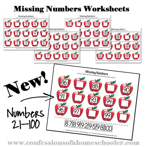 Kindergarten Missing Numbers Worksheets