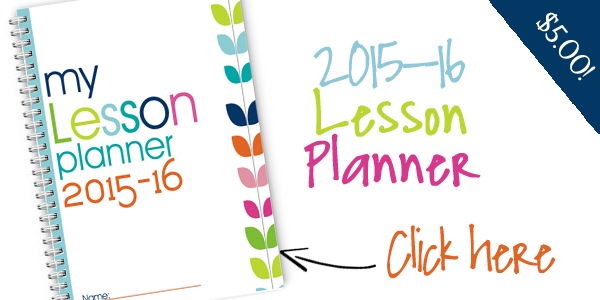 2015-2016 Homeschool Lesson Planner