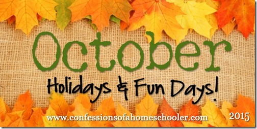 October 2015 Holidays & Fun Days