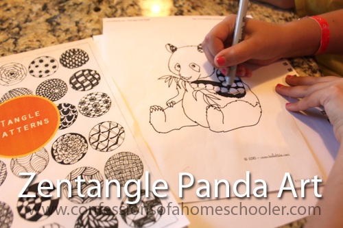 Zentangle Panda Art