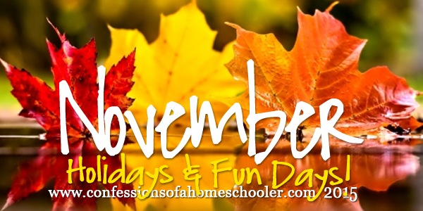 November 2015 Holidays & Fun Days