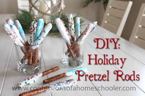 DIY: Holiday Pretzel Rods