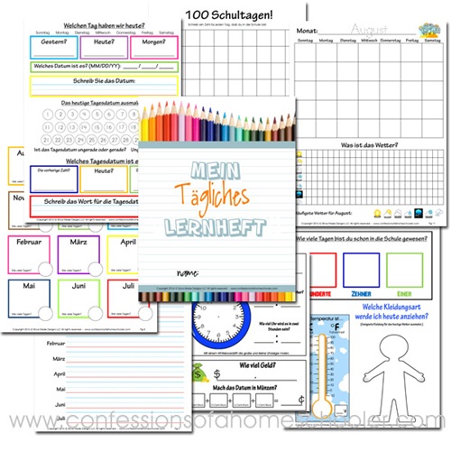 Daily Learning Notebook: German Version