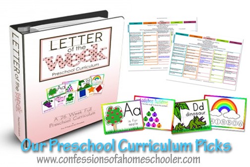 Preschool Homeschool Curriculum Picks