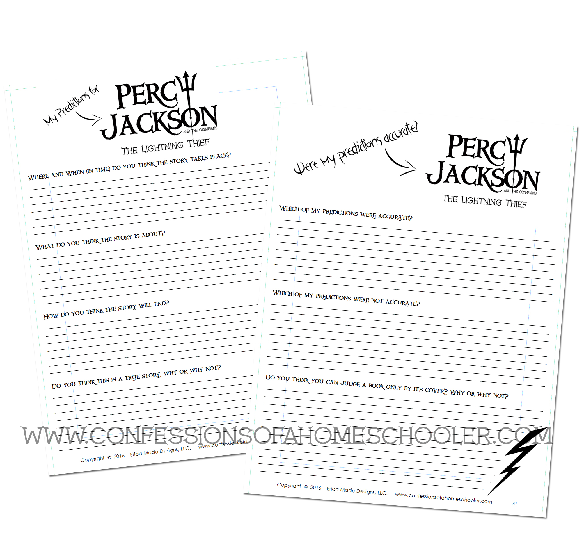 Percy Jackson Series: A Bundle of Worksheets