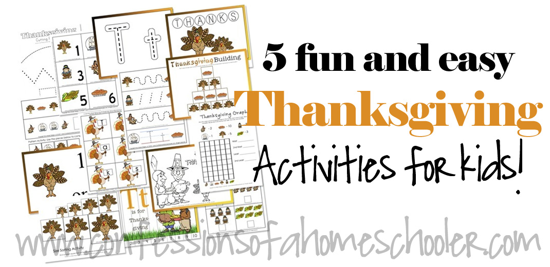 Preschool and Kindergarten Thanksgiving Activities