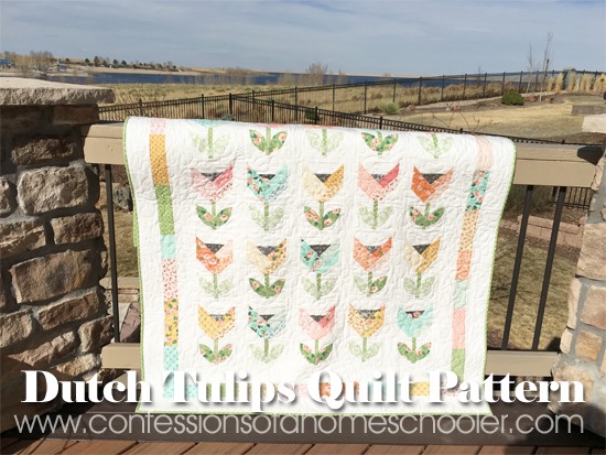 Dutch Tulips Quilt Pattern by Fat Quarter Shop