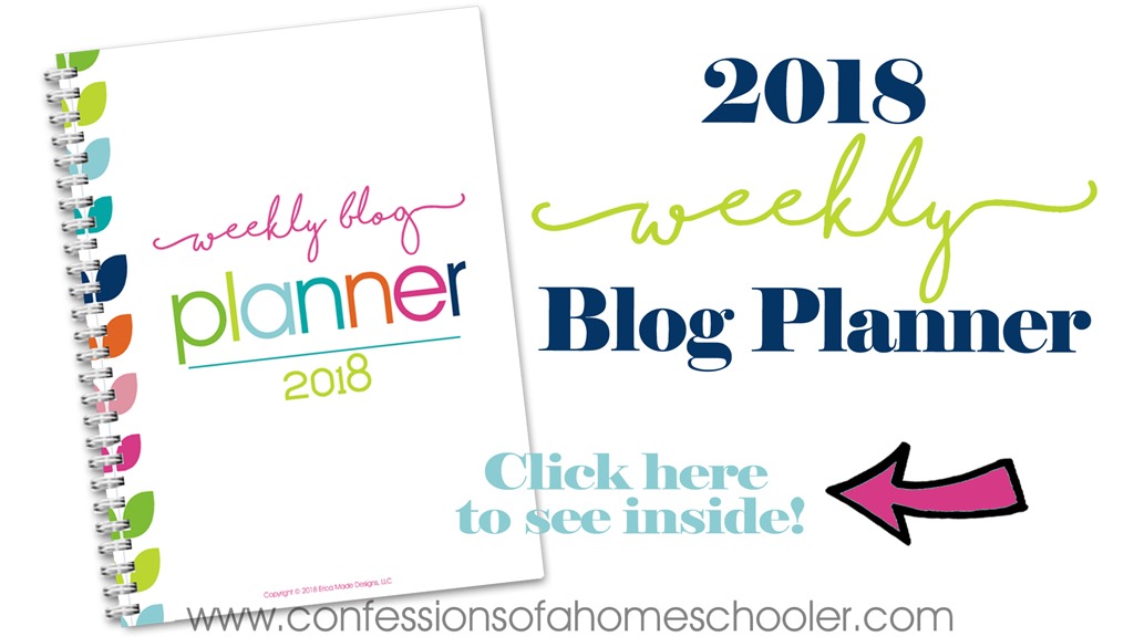 2018 Weekly Blog Planner