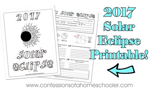 2017 Solar Eclipse Printable!