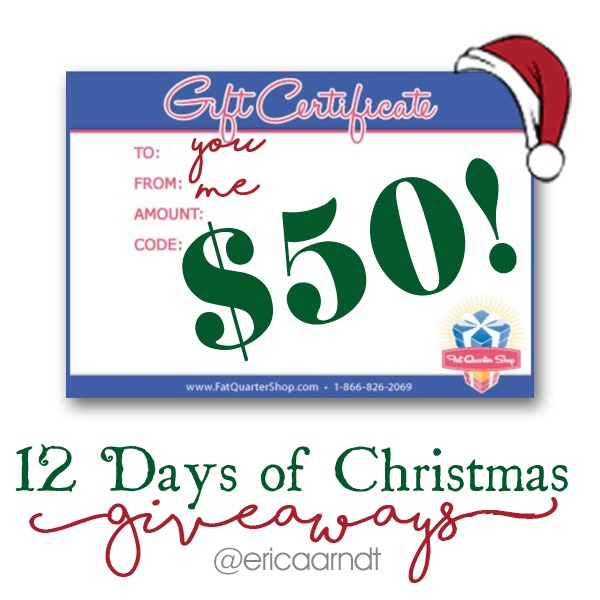 Fat Quarter Shop $50 Gift Card Christmas Giveaway