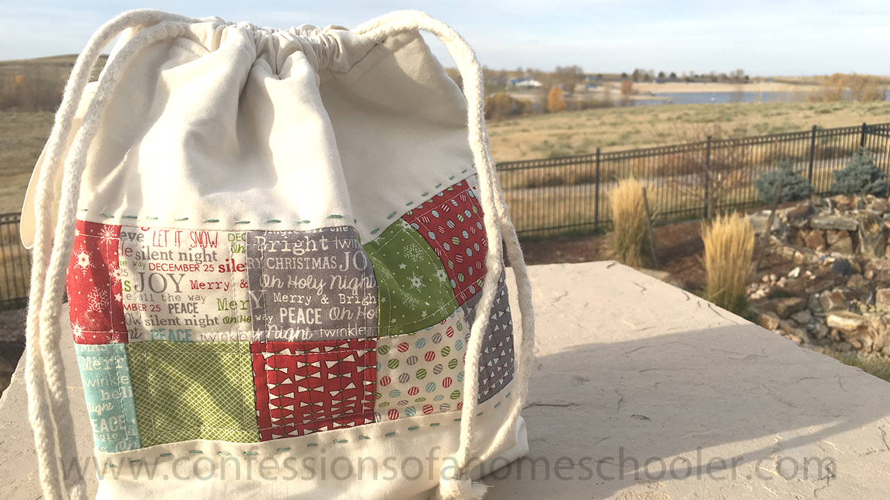Drawstring project bag pattern online
