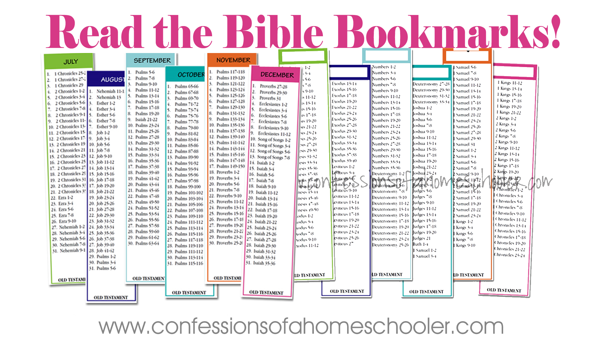 Read the Bible in Two Years Bookmarks