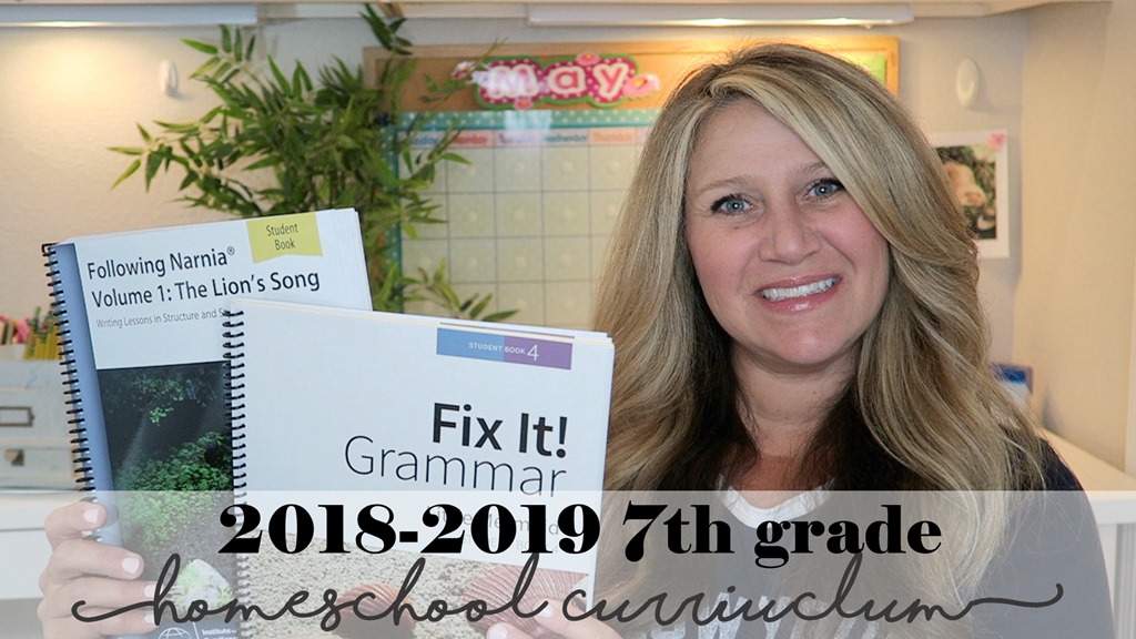 2018-2019 7th Grade Homeschool Curriculum