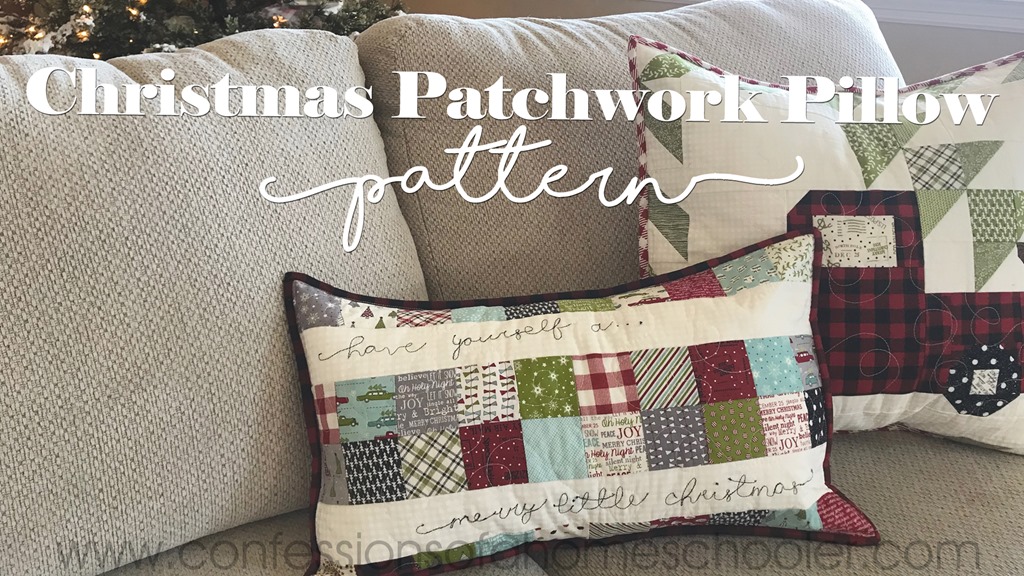 Patchwork Quilted Christmas Pillow Tutorial