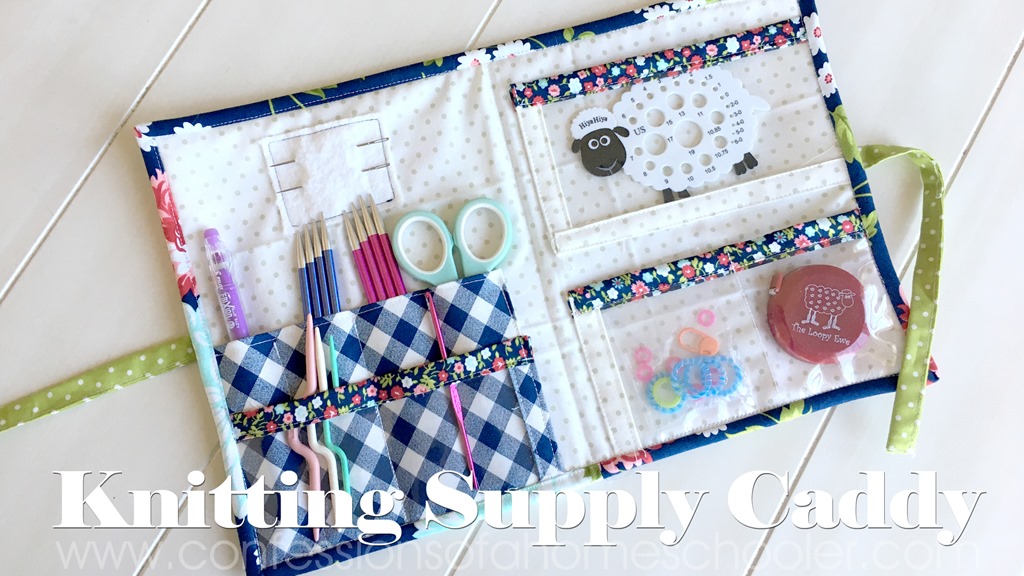 Knit Sewing Supply Caddy Tutorial