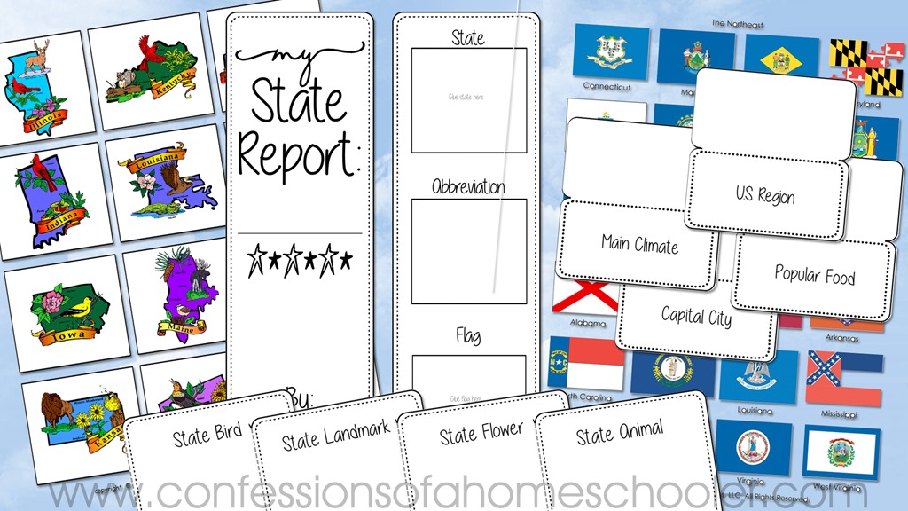 U.S. State Lapbook Homeschool